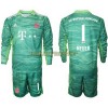 Original Trikotsatz FC Bayern München Manuel Neuer 1 Torwart Ausweichtrikot 2021-22 Langarm Für Kinder